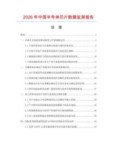 2026年中國半導體芯片數據監測報告