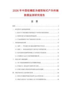 2026年中國硅橡膠冷縮預(yù)制式戶外終端數(shù)據(jù)監(jiān)測研究報(bào)告