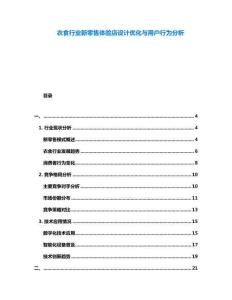 衣食行業新零售體驗店設計優化與用戶行為分析