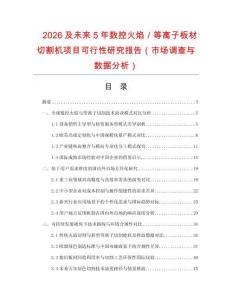 2026及未來5年數(shù)控火焰／等離子板材切割機項目可行性研究報告（市場調(diào)查與數(shù)據(jù)分析）