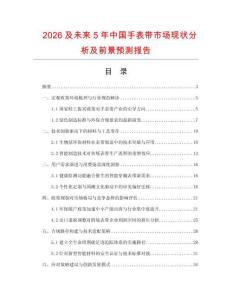 2026及未來(lái)5年中國(guó)手表帶市場(chǎng)現(xiàn)狀分析及前景預(yù)測(cè)報(bào)告