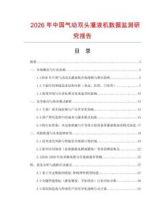 2026年中國氣動雙頭灌液機數據監測研究報告