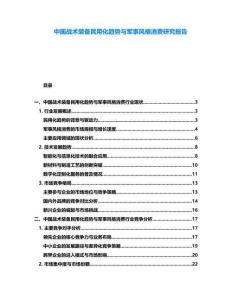 中國戰術裝備民用化趨勢與軍事風格消費研究報告