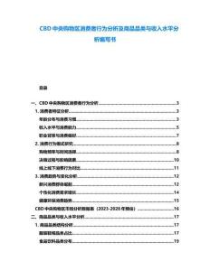 CBD中央購物區消費者行為分析及商品品類與收入水平分析編寫書