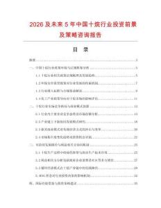 2026及未來5年中國十烷行業投資前景及策略咨詢報告