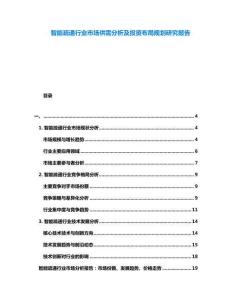 智能疏通行業(yè)市場供需分析及投資布局規(guī)劃研究報告