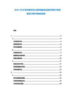 2025-2030軟件著作權認領申報格式改善作用審計貫徹落實訂例外項規定說明