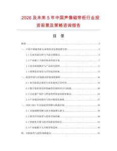 2026及未來5年中國聲像磁帶柜行業投資前景及策略咨詢報告
