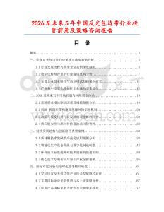 2026及未來5年中國反光包邊帶行業投資前景及策略咨詢報告