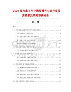 2026及未來5年中國檸檬夾心餅行業投資前景及策略咨詢報告