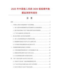 2025年中國(guó)嵌入系統(tǒng)OEM板級(jí)硬件數(shù)據(jù)監(jiān)測(cè)研究報(bào)告