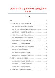 2025年中國Ⅴ型槽卡紙切刀數(shù)據(jù)監(jiān)測研究報告