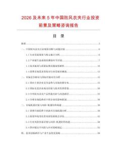 2026及未來5年中國防風衣夾行業投資前景及策略咨詢報告