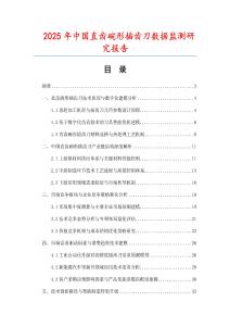 2025年中國直齒碗形插齒刀數據監測研究報告