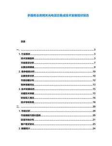 多服務業務網關光電混合集成技術發展現狀報告