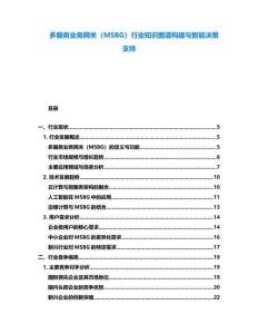 多服務(wù)業(yè)務(wù)網(wǎng)關(guān)（MSBG）行業(yè)知識圖譜構(gòu)建與智能決策支持