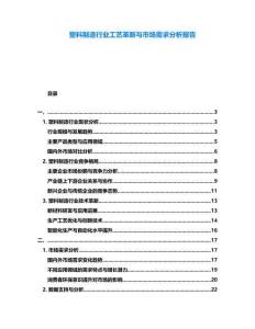 塑料制造行業(yè)工藝革新與市場(chǎng)需求分析報(bào)告