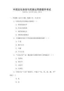 中國文化自信與民族認同感提升考試
