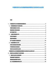 中國智慧農(nóng)業(yè)傳感器網(wǎng)絡(luò)部署現(xiàn)狀及精準(zhǔn)農(nóng)業(yè)應(yīng)用