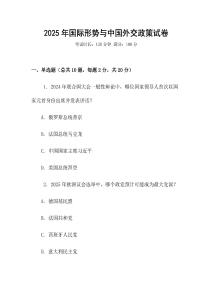 2025年國際形勢與中國外交政策試卷