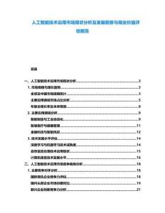 人工智能技術(shù)應(yīng)用市場(chǎng)現(xiàn)狀分析及發(fā)展前景與商業(yè)價(jià)值評(píng)估報(bào)告