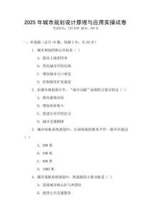 2025年城市規(guī)劃設(shè)計(jì)原理與應(yīng)用實(shí)操試卷