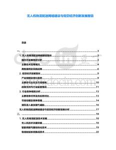 無人機物流配送網絡建設與低空經濟創新發展報告