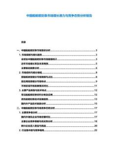 中國船舶密封條市場增長潛力與競爭態勢分析報告