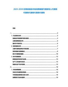 2025-2030日用鋁制品市場消費展望代理商導入代理商代理商代理商代理商代理商