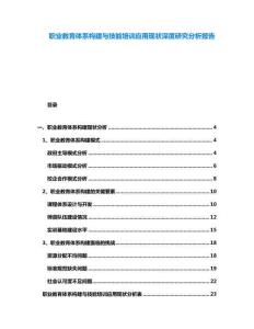 職業(yè)教育體系構(gòu)建與技能培訓(xùn)應(yīng)用現(xiàn)狀深度研究分析報(bào)告