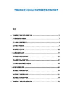 中國安防工程行業(yè)市場分析現(xiàn)狀規(guī)劃投資評估研究報(bào)告