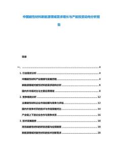 中國磁性材料新能源領域需求增長與產能投資動向分析報告