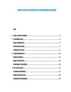 中國工業(yè)軟件市場現(xiàn)狀及未來發(fā)展趨勢評估報告