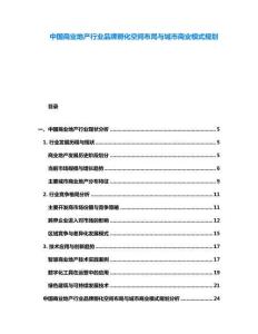 中國商業地產行業品牌孵化空間布局與城市商業模式規劃