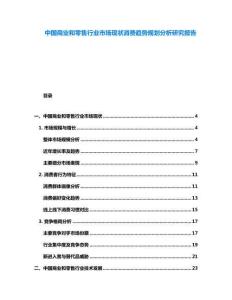 中國商業和零售行業市場現狀消費趨勢規劃分析研究報告