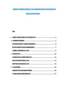 中國電子商務創業孵化行業市場現狀供需分析及投資評估規劃分析研究報告