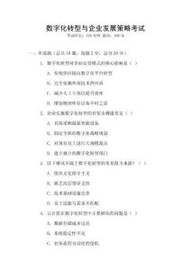 數字化轉型與企業發展策略考試