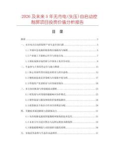 2026及未来5年无市电(失压)自启动控制屏项目投资价值分析报告
