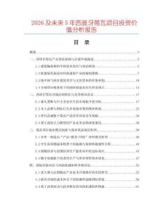 2026及未來5年西班牙筒瓦項目投資價值分析報告