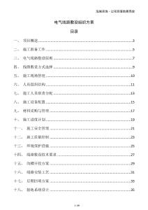 電氣線路敷設(shè)組織方案