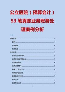 53筆公立醫院（預算會計）真賬業務賬務處理案例分析(1)