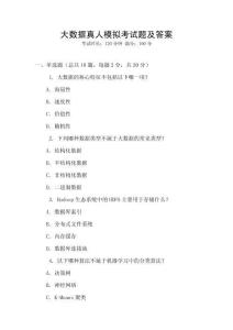 大數(shù)據(jù)真人模擬考試題及答案