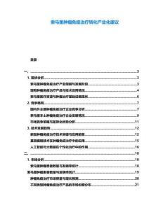 索馬里腫瘤免疫治療轉(zhuǎn)化產(chǎn)業(yè)化建議