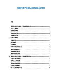 中國伊利石礦物復(fù)合材料性能優(yōu)化研究報(bào)