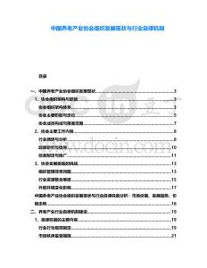 中國養(yǎng)老產業(yè)協(xié)會組織發(fā)展現狀與行業(yè)自律機制
