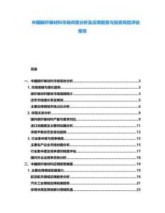 中國碳纖維材料市場供需分析及應(yīng)用前景與投資風(fēng)險評估報告