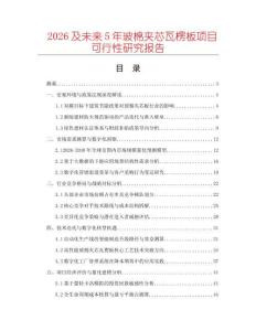2026及未來5年玻棉夾芯瓦楞板項(xiàng)目可行性研究報(bào)告