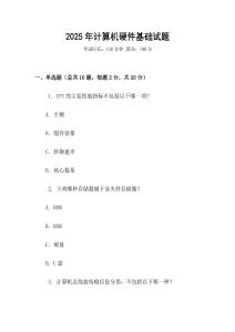 2025年計算機硬件基礎試題