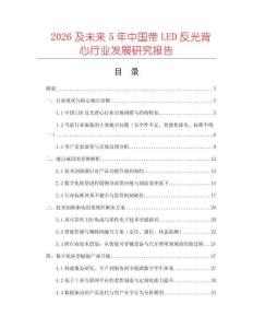 2026及未來5年中國帶LED反光背心行業(yè)發(fā)展研究報告