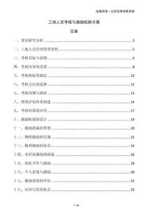工地人員考核與激勵(lì)機(jī)制方案